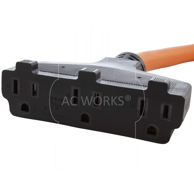 AC WORKS L5-30 30Amp 3-Prong Locking Generator Distribution Cord (1.5FT