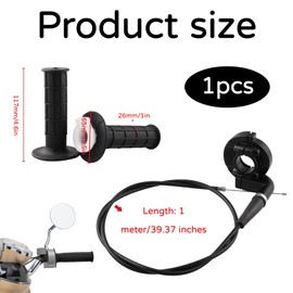 1 Pair of Gas Grips, Motorcycle Handlebar Grips 7/8 Inch 22 mm, Quick Throttle Grip, Throttle Grip Motorcycle Handlebar Grips with Cable, for 50cc 90cc 110cc 125cc 140cc 150cc 200cc 250cc Pitbike Dirt