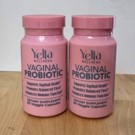 Yella Wellness TWO PACK Vaginal Probiotic & Prebiotic w Cranberry -Urinary Health & PH Balance
