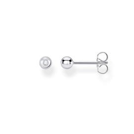 Thomas Sabo Single Stud Earrings White Stone 925 Sterling Silver H2130, Sterling Silver, Not applicable