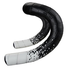 SKYPICK SPJ3-WH Bar Tape, Grip Tape, Carbon Pattern, Anti-Slip, End Plug, EVA + PU, Left and Right Set, White