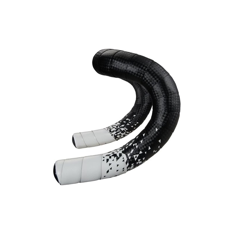 SKYPICK SPJ3-WH Bar Tape, Grip Tape, Carbon Pattern, Anti-Slip, End