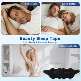 Beauty Tape for Sleeping (45 Count) - Beauty Tape for Snoring Promotes Sculpted Jawline, Brighter Eyes, & Energy - Lip Plumping Sleep Beauty Tape Supports Stronger Chin Profile(CC-J663)