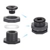 sourcing map PVC Bulkhead Tank Adapter with Plug Fitting G1/2