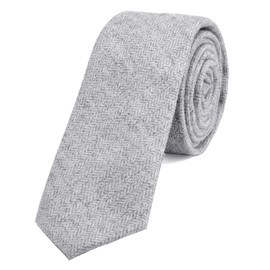 DonDon Men's Tie 6 cm Cotton Plain Checked and Polka Dot Mottled -