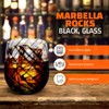 IMPULSE! Marbella Rocks Vintage Black Glassware Set of 4 -