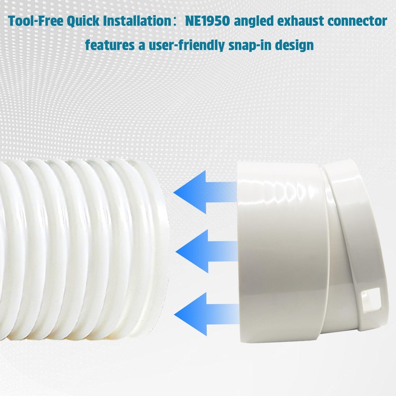 Mengfan NE1950 Angled Exhaust Hose Adapter for Portable AC Vent