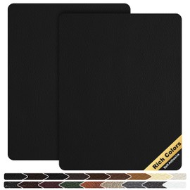 KING MOUNTAIN Leather Repair Patch,2 Packs 9 x 11 Inches self Adhesive Leather Repair Tape for Damaged Leather Furniture, Sofa Seating,Car Seats, Leather Goods(Black)