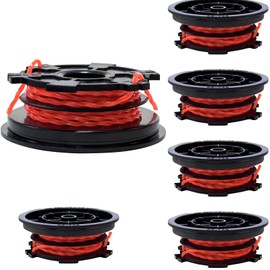 texasrun 753-1156 0.095" 18ft Dual Trimmer Line Compatible with MTD 791-180120 753-1223 953-1156 753-1156 753-06707 49U1341L063 49U3578P953 Troy-Bilt TB252S TB22EC Small Bump Heads (6 Pack)