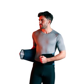 Thuasne Sport - Lumbaler Stützgürtel - Lumbalgie, Bandscheiben-/Lumbalverstauchung, Rückenschmerzen - Stützkraft 4/5 - CE Medizinisches Gerät - Schwarz, XXL