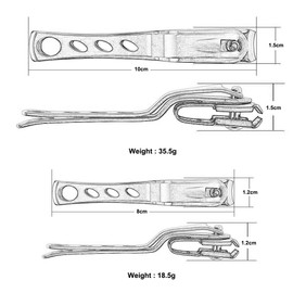 2 Pcs Stainless Steel Nail Clippers, 360 Degree Rotating Head Fingernail & Toenail Cutter Trimmer Tools for Personal Hand/Foot Care, Manicure and Pedicure