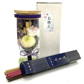 Sympathy, Preserved Flowers, Flower Bottle, Made in Japan, Nihon Kodo Incense, Incense, Itchuragi, Shinbon Obon Festival, Ouigan, Memorial Service (MIX Incense Set)