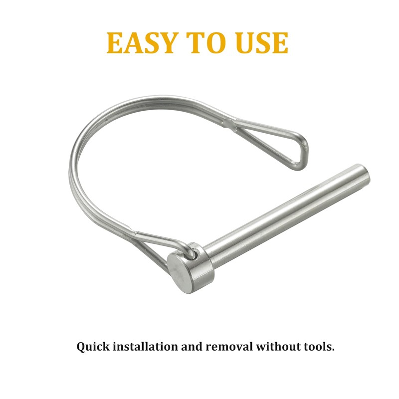 Pack of 4 Trailer Coupler Pin, Wire Lock Pin, 316
