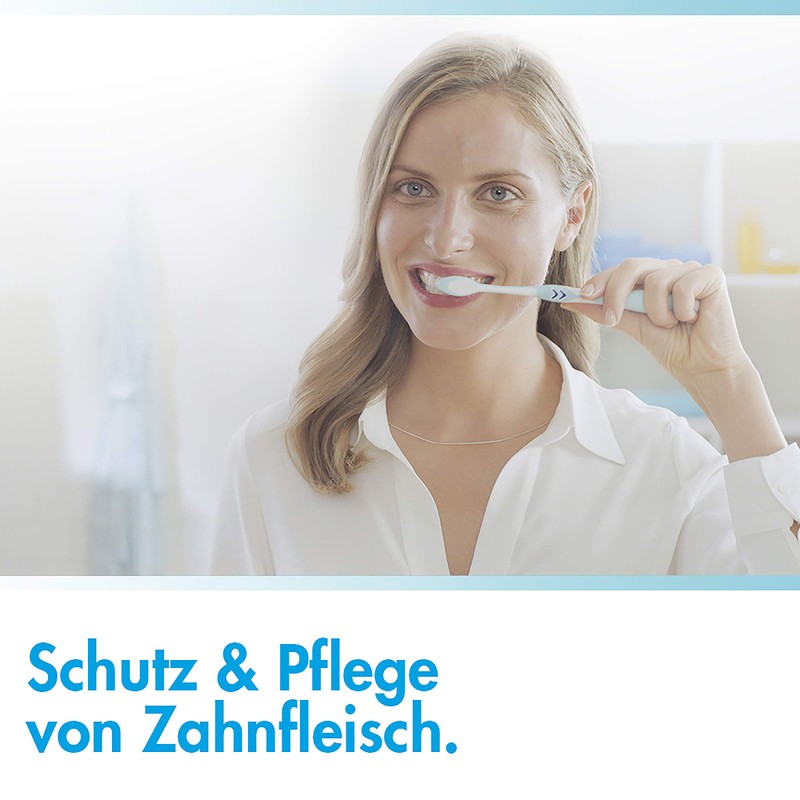 meridol Zahnbürste Zahnfleischschutz, mittel, 1 Stück - Handzahnbürste für eine