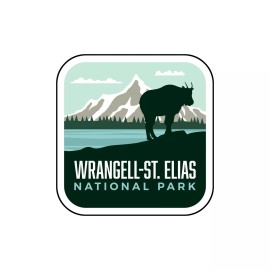 Vagabond Heart Souvenirs Wrangell St. Elias Weatherproof Vinyl Travel Sticker - Gift or Souvenir