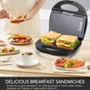 Aigostar Sandwich Maker with Non-stick Deep Grid Surface for Egg,