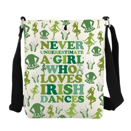 JYTAPP Irish Dancer Crossbody Bag Dance Teacher Gift Irish Dance Era Bag (beige)