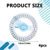 4Pcs 360 Degree Protractors Angle Measure Plastic Protractor Circle Protractor