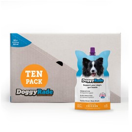 Tonisity DoggyRade C Dog Sports Drink (Prebiotic, Isotonic Drink for Dogs) | Electrolytes, Nutrients & Amino Acids | Quick Hydration Drink for Dogs + Low Calorie | More Than Just Water! | Chicken | 250ml x 10