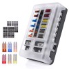 MICTUNING 12-Way 12-32V Blade Fuse Box Block Auto/Boat Car Fuse