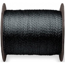 Putterman 3/16″ Black Hollow-Braided Poly Lacing Rope for Windscreens (1000' Reel)