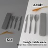 Large Reusable Utensils Set with Case, 2 Sets Portable Cutlery