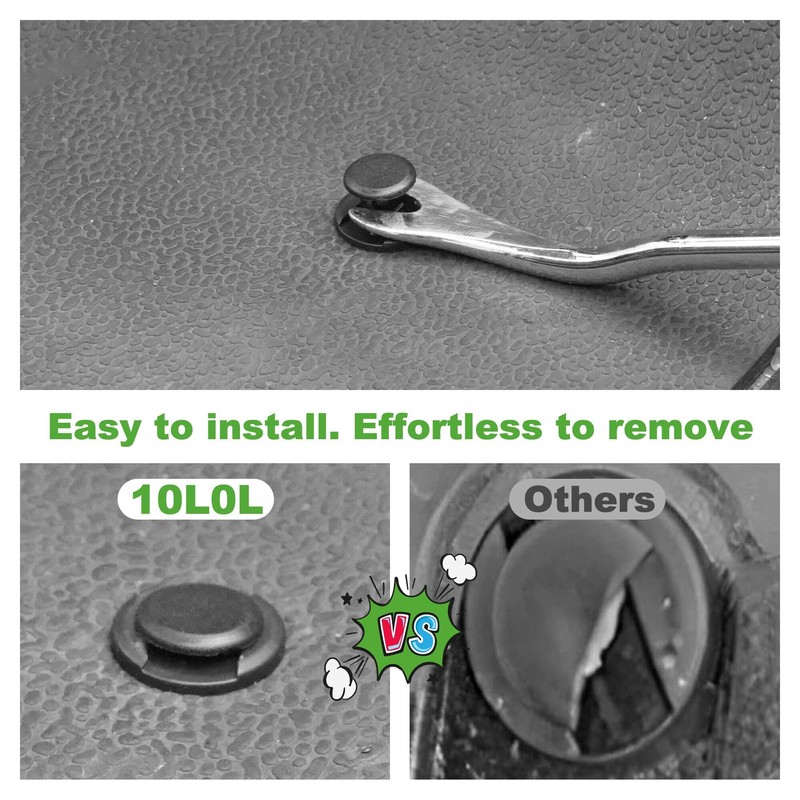 10L0L Golf Cart Floor Mat Push Rivets for Yamaha Models