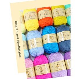 10-Pack of Yonkey Monkey Fingering Weight Yarn - 70% Rayon derived from Bamboo, 30% Cotton - Softest Quality for Crocheting and Knitting - Imported