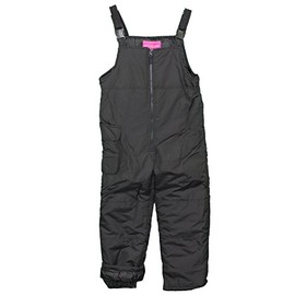 London Fog Girls' Little Classic Snow Bib Ski Snowsuit, New Black, 5/6