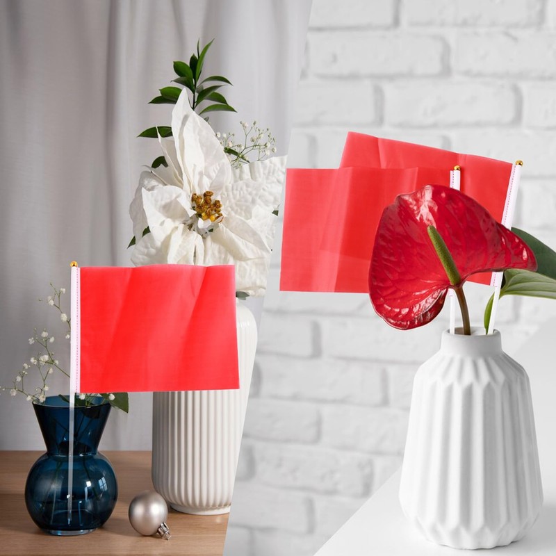 Red Mini Flag 12 Pack - Hand Held Miniature Flags
