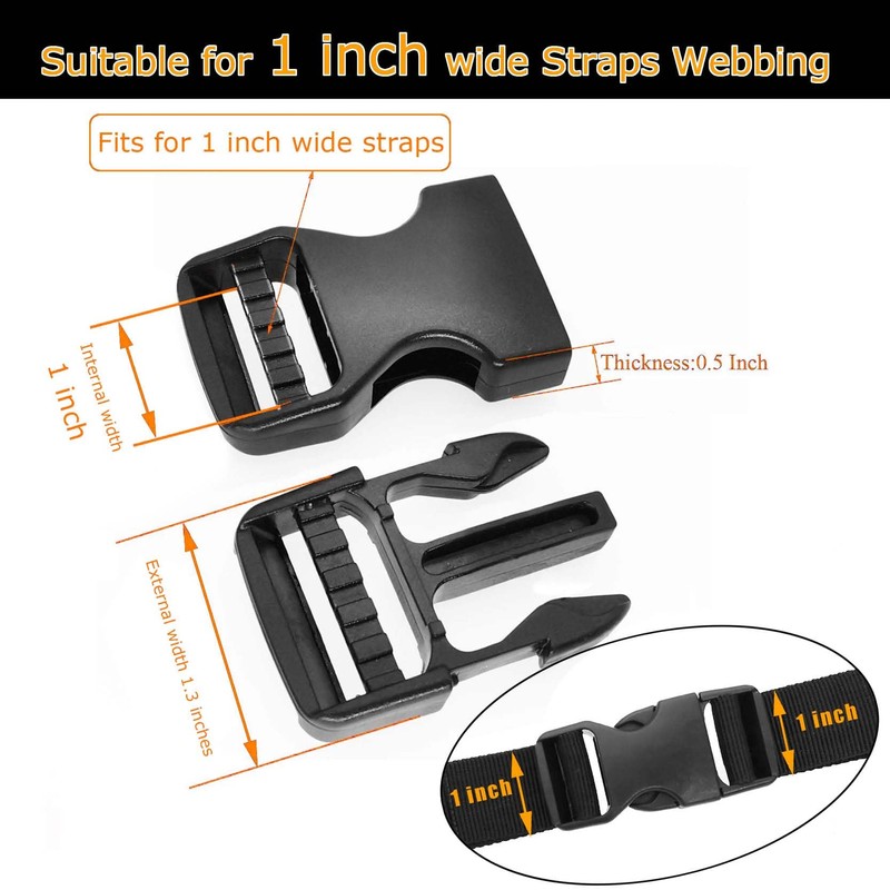 ONE WVW PIN Buckle for 1inch/25mm Webbing Straps, Quick Side