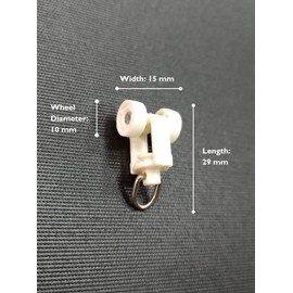 FAPBADRI Corredores de plástico para canal M Track/Cortina – Color marfil – 50 piezas, tamaño estándar