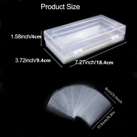 XYZsundy Currency Sleeves 200 Pieces Clear Paper Money Holders for Cash Collectors,Money Box for Paper Dollar Bills, Slab Holder, Banknote, Stamp Storage