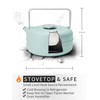 Toptier Teapot with Removable Infuser, Cast Iron Tea Kettle Stovetop