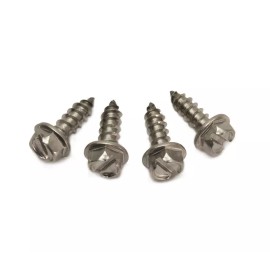 ROUGH-TERRAIN 4 pc License Plate Screws  Zinc Plated Standard Car Truck SUV Set