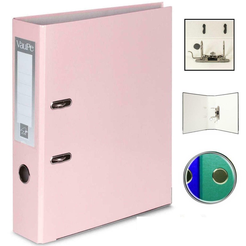 OFFICE CENTRE 3X Pastel Pink A4 Large 75mm Lever Arch