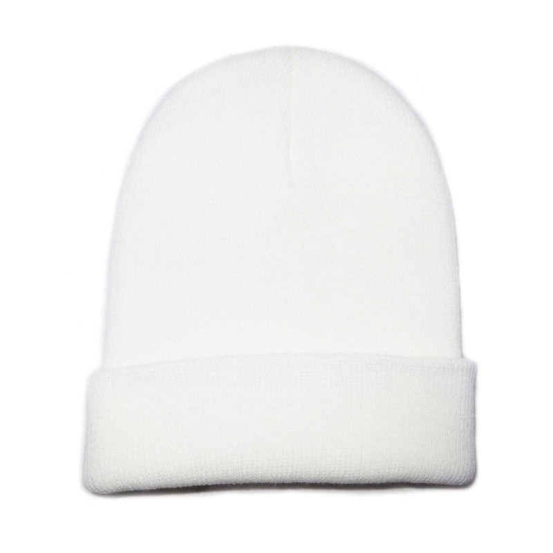 Kids Beanie Hat - Unisex Slouch Winter Woolly Turn Up