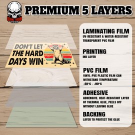 Don't Let The Hard Days Win | Bumper Sticker or Car Magnet | Funny Vintage Raccoon Waterproof Magnetic Bumper for Trucks Vans Cars [7.5x3.75]