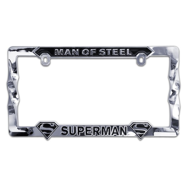 Superman Man of Steel 3D Metal License Plate Frame