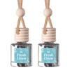 Scented Car Freshener 2 Pack - Long-lasting Fragrance:_Fresh Linen