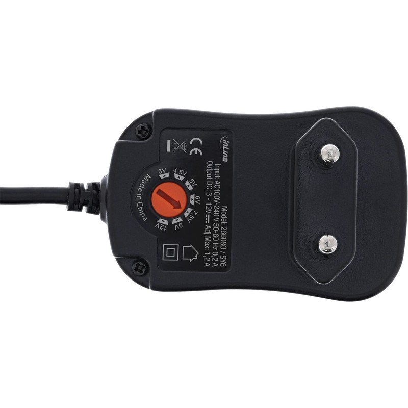 InLine® Universal Power Supply 12 W, 110-240 V to 3-12
