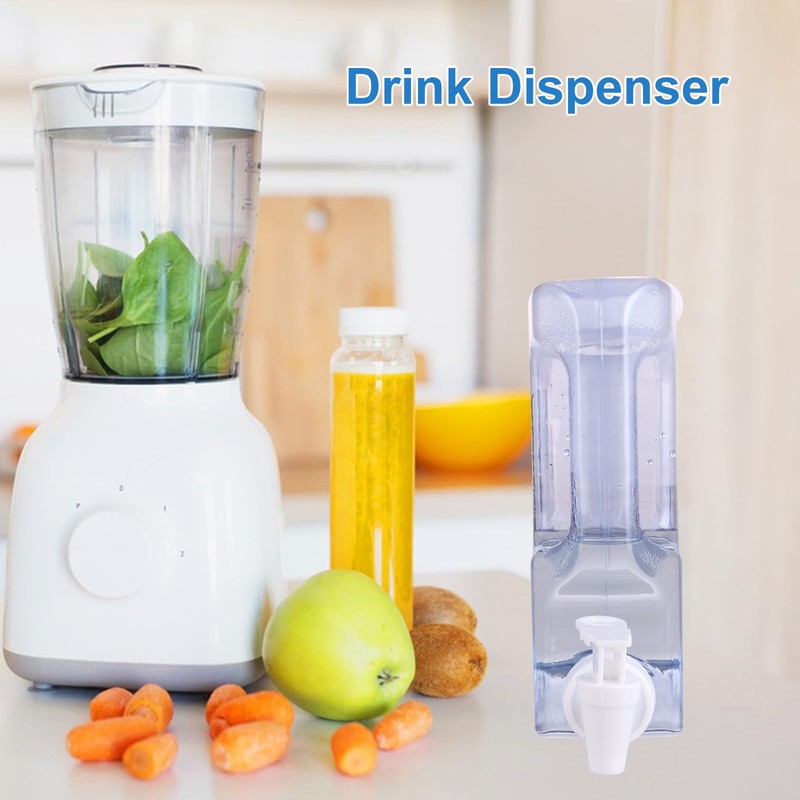 VIDETOL 3L Fridge Water Dispenser with Tap, 2 Pack Reusable