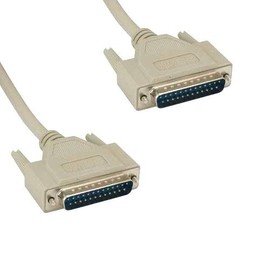 KENTEK 15 Feet FT IEEE-1284 DB25 Parallel Printer Data Cable Cord 28 AWG Bi-Directional 25 Pin Molded Male to Male M/M 18PR Port for LPT Printer Scanner PC Mac Linux Modem