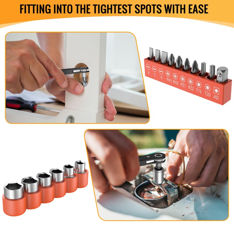 Right Angle Screwdriver Mens Gifts - 90 Degree Offset Ratcheting