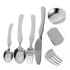 MAGICLULU 1 Set Stainless Steel Cutlery Set Forks and Spoons