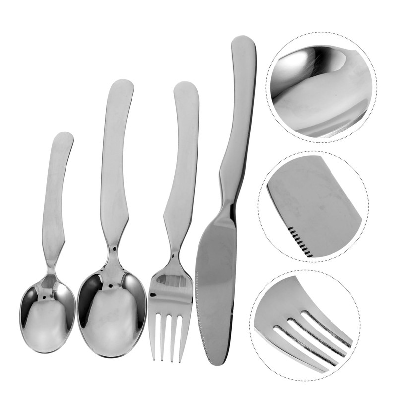 MAGICLULU 1 Set Stainless Steel Cutlery Set Forks and Spoons