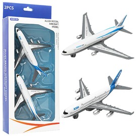 KCJDCDG Toy Aeroplane Plane Toys Plane Toy 2Pcs Airplane Toys Airways Plane Model Diecast Aircraft Plane Ornament for Children Collection Table Top Decoration Gifts