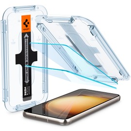 Spigen EZ Fit Glass Film for Galaxy S23 with Paste Kit and Fingerprint Compatible Galaxy S23 Protective Film 2 Pack