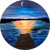 Tire Cover Central Lake Sunrise with Moon Spare Tire Wheel
