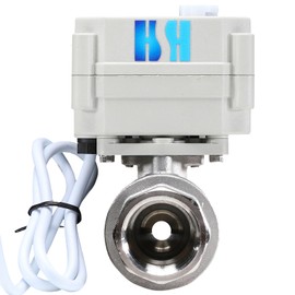 HSH-Flo 3/4" DN20 NPT 2 Way 12VDC 24VAC/DC Stainless Steel 304 Normally Closed Electrical Position Feedback On/Off Motorized Ball Valve
